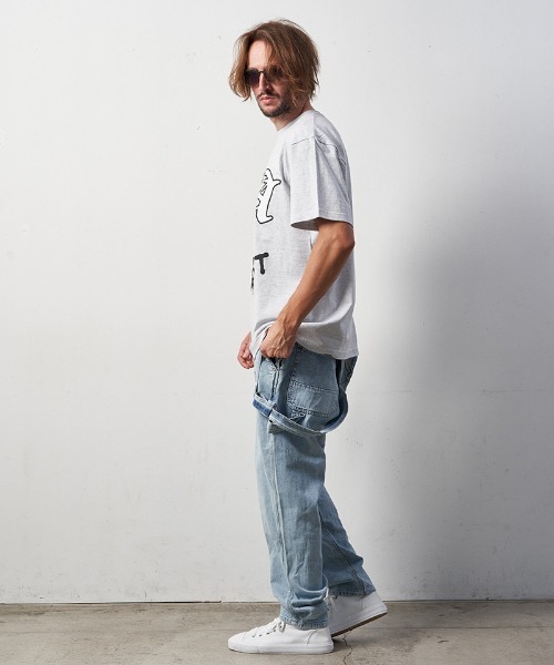 STUD MUFFIN(スタッドマフィン)の「mt8093-5.6ozコットン天竺LAフォームプリント-サガラパッチSSTシャツ(Tシャツ/カットソー・メンズ・ホワイト/ブラック/アッシュ・2/4/3)」の19枚目の写真