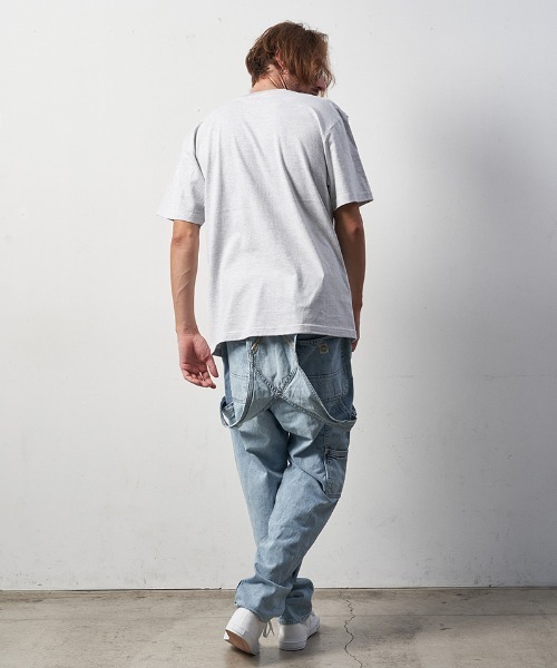 STUD MUFFIN(スタッドマフィン)の「mt8093-5.6ozコットン天竺LAフォームプリント-サガラパッチSSTシャツ(Tシャツ/カットソー・メンズ・ホワイト/ブラック/アッシュ・2/4/3)」の22枚目の写真