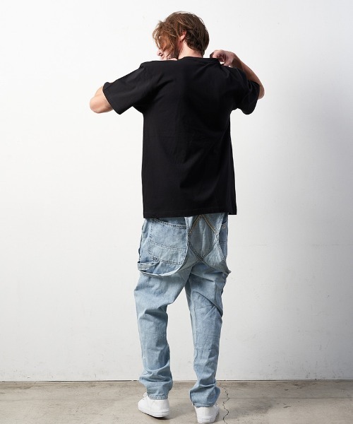 STUD MUFFIN(スタッドマフィン)の「mt8093-5.6ozコットン天竺LAフォームプリント-サガラパッチSSTシャツ(Tシャツ/カットソー・メンズ・ホワイト/ブラック/アッシュ・2/4/3)」の16枚目の写真