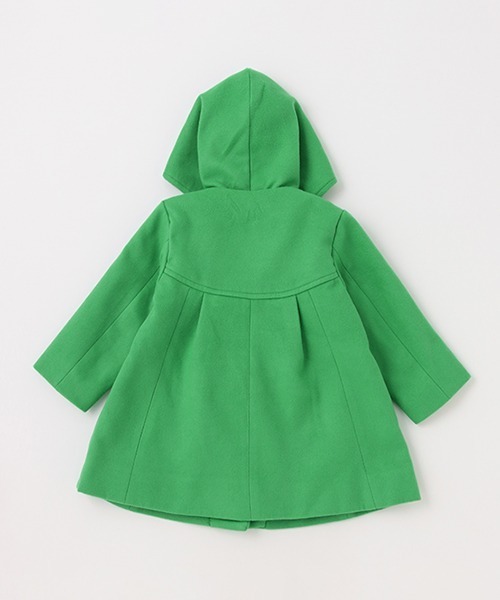 kladskap（クレードスコープ）の「ネコ釦ウールライクコート（ダウンジャケット/コート・キッズ・グリーン・100cm/90cm/120cm/110cm）」の4枚目の写真