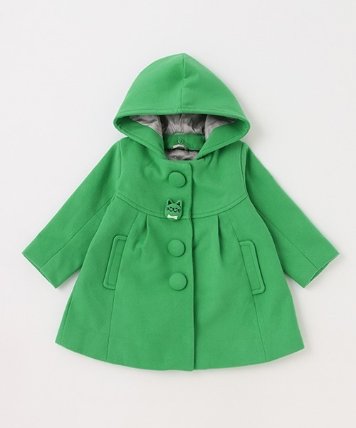 kladskap（クレードスコープ）の「ネコ釦ウールライクコート（ダウンジャケット/コート・キッズ・グリーン・100cm/90cm/120cm/110cm）」の17枚目の写真