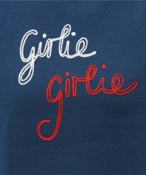 BELLA FREUD（ベラ・フルード）の「Bella Freud　『GIRLIE GIRLIE』 半袖ニット（ニット/セーター・レディース・ダークブルー/ブラック・SMALL/MEDIUM）」の11枚目の写真