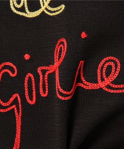 BELLA FREUD（ベラ・フルード）の「Bella Freud　『GIRLIE GIRLIE』 半袖ニット（ニット/セーター・レディース・ダークブルー/ブラック・SMALL/MEDIUM）」の10枚目の写真