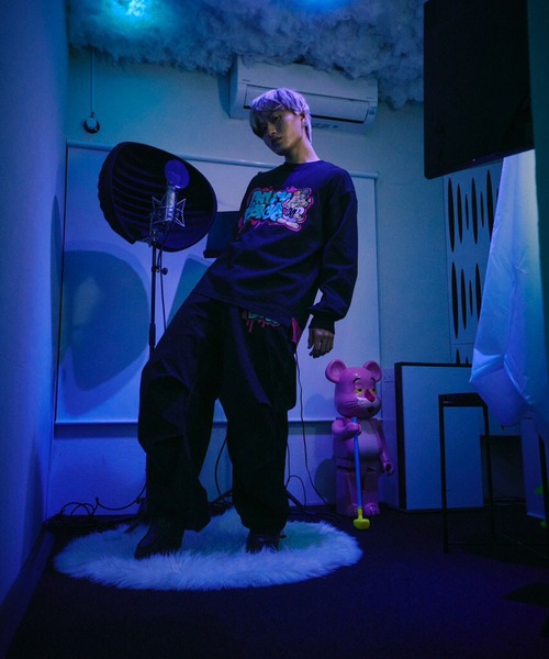 GALFY(ガルフィー)の「【GALFY/ガルフィー】わんわん落書きロングスリーブTシャツ(Tシャツ/カットソー・メンズ・ホワイト系その他/ブラック系その他/パープル系その他・L/XL)」の14枚目の写真