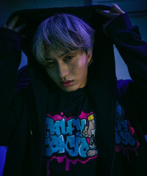 GALFY(ガルフィー)の「【GALFY/ガルフィー】わんわん落書きロングスリーブTシャツ(Tシャツ/カットソー・メンズ・ホワイト系その他/ブラック系その他/パープル系その他・L/XL)」の15枚目の写真