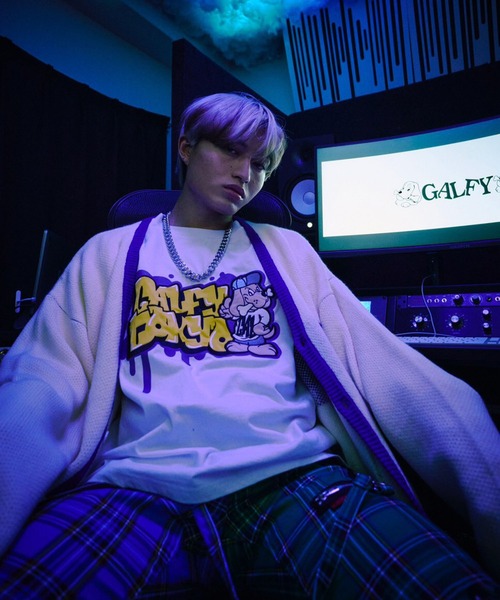 GALFY(ガルフィー)の「【GALFY/ガルフィー】わんわん落書きロングスリーブTシャツ(Tシャツ/カットソー・メンズ・ホワイト系その他/ブラック系その他/パープル系その他・L/XL)」の11枚目の写真