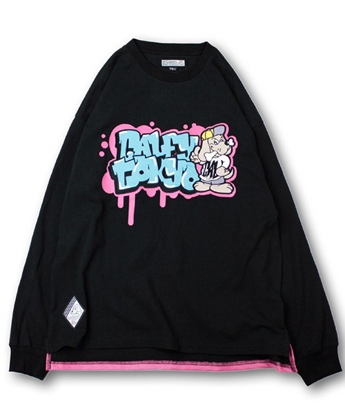 GALFY(ガルフィー)の「【GALFY/ガルフィー】わんわん落書きロングスリーブTシャツ(Tシャツ/カットソー・メンズ・ホワイト系その他/ブラック系その他/パープル系その他・L/XL)」の6枚目の写真