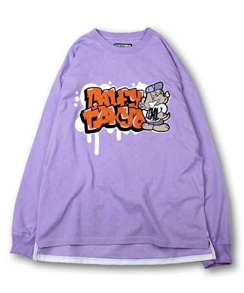 GALFY(ガルフィー)の「【GALFY/ガルフィー】わんわん落書きロングスリーブTシャツ(Tシャツ/カットソー・メンズ・ホワイト系その他/ブラック系その他/パープル系その他・L/XL)」の8枚目の写真