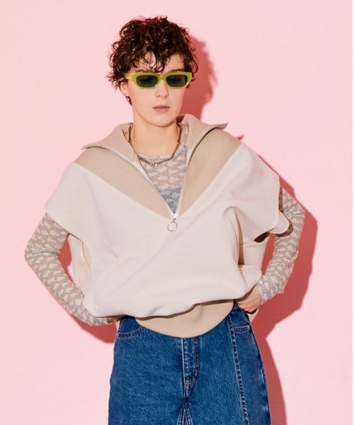 MAISON SPECIAL（メゾンスペシャル）の「ボンディングハイネックZIP