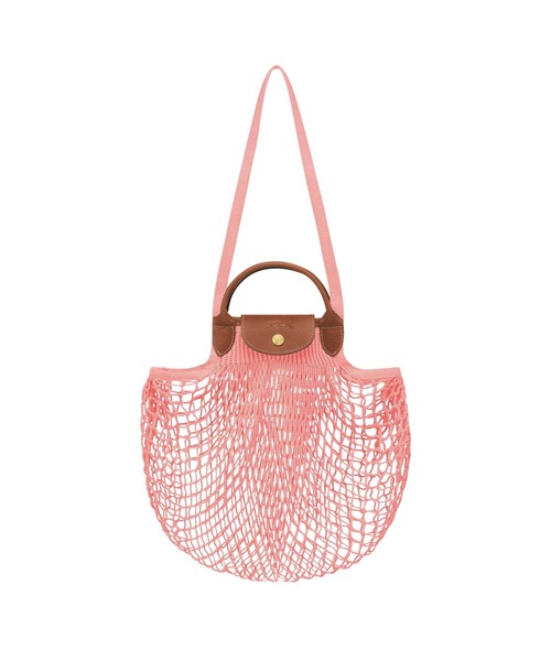 LONGCHAMP（ロンシャン）の「Le Pliage Filet ショルダーバッグ M（ショルダーバッグ・レディース・グリーン/ホワイト/レッド/ピンク/イエロー/オレンジ/ネイビー/ベビーピンク/ブラック・FREE）」の6枚目の写真