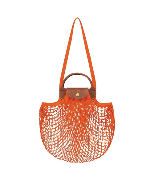 LONGCHAMP（ロンシャン）の「Le Pliage Filet ショルダーバッグ M（ショルダーバッグ・レディース・グリーン/ホワイト/レッド/ピンク/イエロー/オレンジ/ネイビー/ベビーピンク/ブラック・FREE）」の9枚目の写真