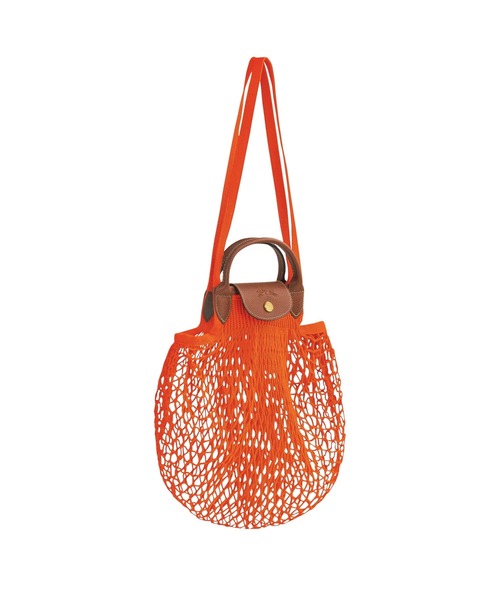 美品ロンシャンLe Pliage Filet ショルダーバッグM LONGCHAMP（ロンシャン）の「Le Pliage Filet ショルダーバッグ