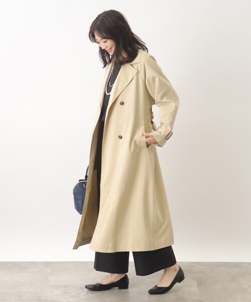 grove（グローブ）の「◆【撥水機能】気軽にサッと羽織れる軽さのあるトレンチコート（トレンチコート・レディース・ベージュ/アイボリー/ブラック・01/02/03/04/05）」の5枚目の写真