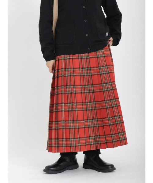 Samansa Mos2（サマンサ モスモス）の「柄アソートプリーツスカート（スカート・レディース・モカ/ネイビー/グリーン/レッド/オフホワイト・ﾌﾘ-）」の5枚目の写真