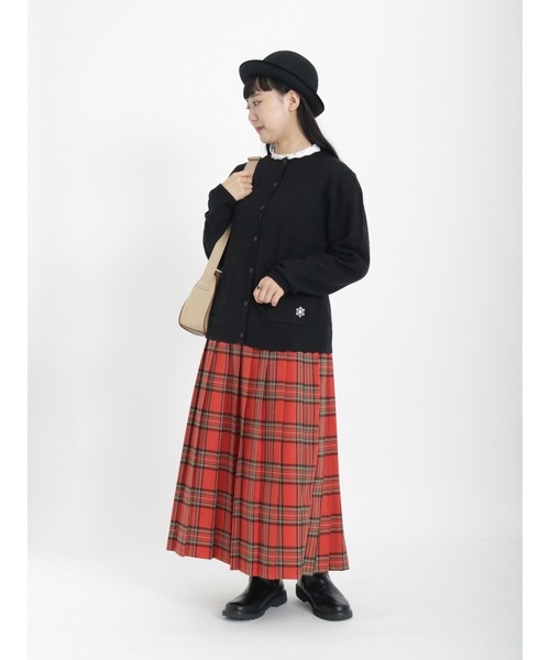 Samansa Mos2（サマンサ モスモス）の「柄アソートプリーツスカート（スカート・レディース・モカ/ネイビー/グリーン/レッド/オフホワイト・ﾌﾘ-）」の12枚目の写真