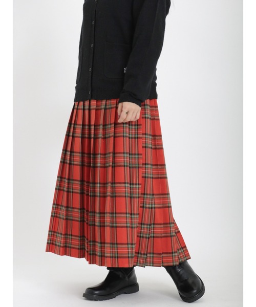 Samansa Mos2（サマンサ モスモス）の「柄アソートプリーツスカート（スカート・レディース・モカ/ネイビー/グリーン/レッド/オフホワイト・ﾌﾘ-）」の13枚目の写真