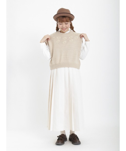 Samansa Mos2（サマンサ モスモス）の「柄アソートプリーツスカート（スカート・レディース・モカ/ネイビー/グリーン/レッド/オフホワイト・ﾌﾘ-）」の7枚目の写真