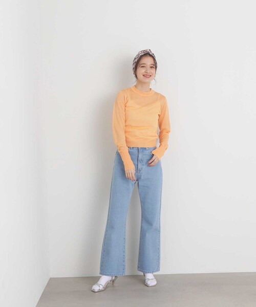 N.（N. Natural Beauty Basic）（エヌエヌナチュラルビューティーベーシック）の「【S Size Line】◆ナチュラルフレアデニムⅡ（デニムパンツ・レディース・ダークブルー/ワンウォッシュ/ライトブルー・SMALL/MEDIUM）」の20枚目の写真