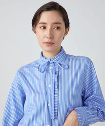 ◇【WEB限定カラーあり】プリーツフリルシャツ