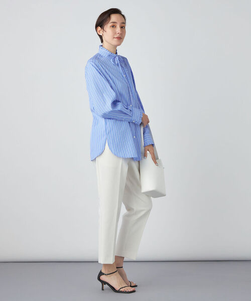 NOLLEY’S Sophi(ノーリーズソフィ)の「◇【WEB限定カラーあり】プリーツフリルシャツ(シャツ/ブラウス・レディース・ホワイト/ブルー系その他3/サックスブルー/ホワイト系その他4・38)」の19枚目の写真