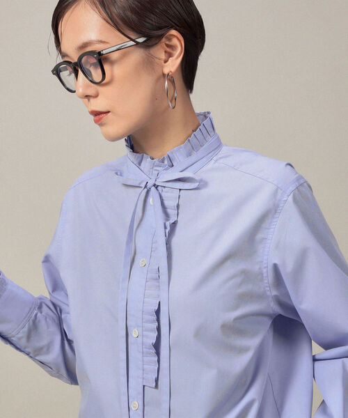 ◇【WEB限定カラーあり】プリーツフリルシャツ（シャツ/ブラウス