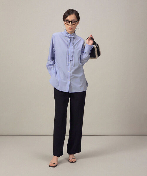 ◇【WEB限定カラーあり】プリーツフリルシャツ（シャツ/ブラウス