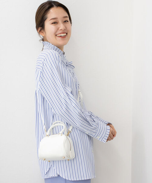 NOLLEY’S Sophi(ノーリーズソフィ)の「◇【WEB限定カラーあり】プリーツフリルシャツ(シャツ/ブラウス・レディース・ホワイト/ブルー系その他3/サックスブルー/ホワイト系その他4・38)」の14枚目の写真