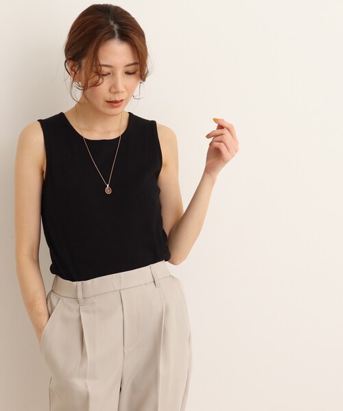 SHOO・LA・RUE（シューラルー）の「◆細リブ タンクトップ（タンクトップ・レディース・ホワイト系/ブラック/チャコールグレー・02/03/04）」の19枚目の写真