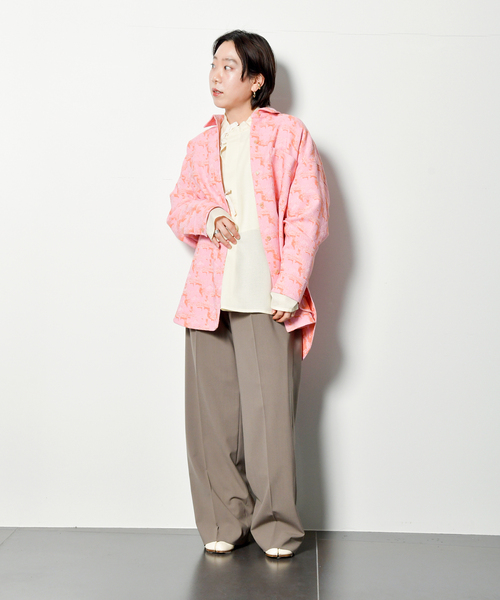 CITY SHOP BIG JACQUARD シャツ ピンク CITYSHOP（シティーショップ）の「BIG JACQUARD シャツ（シャツ