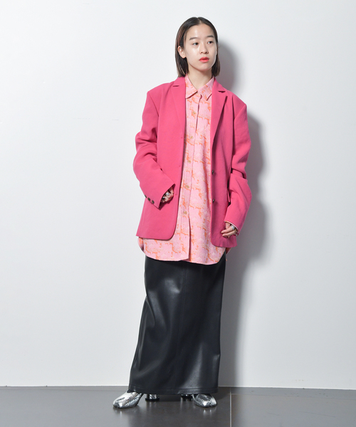 CITY SHOP BIG JACQUARD シャツ ピンク CITYSHOP（シティーショップ）の「BIG JACQUARD シャツ（シャツ