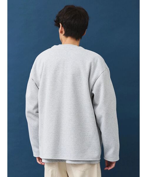 CRAFT STANDARD BOUTIQUE（クラフトスタンダードブティック）の「裏毛カーディガン（カーディガン/ボレロ・メンズ・ブラック/杢グレー/ホワイト系その他・M/L/XL）」の5枚目の写真