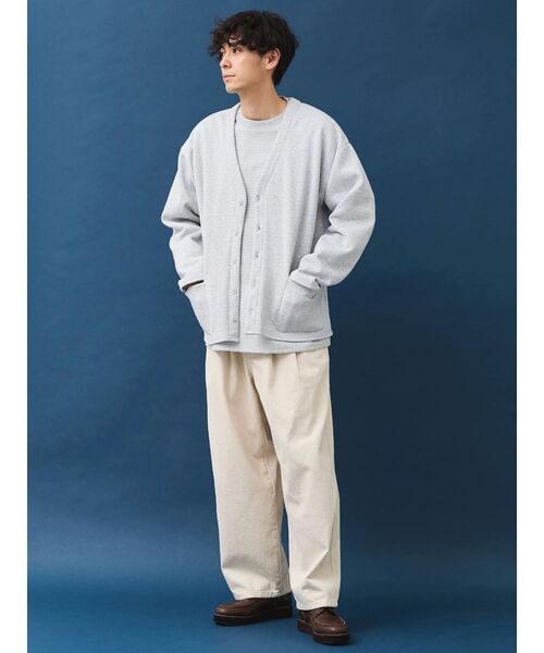 CRAFT STANDARD BOUTIQUE（クラフトスタンダードブティック）の「裏毛カーディガン（カーディガン/ボレロ・メンズ・ブラック/杢グレー/ホワイト系その他・M/L/XL）」の6枚目の写真