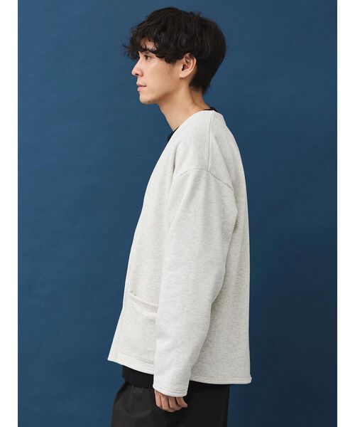 CRAFT STANDARD BOUTIQUE（クラフトスタンダードブティック）の「裏毛カーディガン（カーディガン/ボレロ・メンズ・ブラック/杢グレー/ホワイト系その他・M/L/XL）」の16枚目の写真