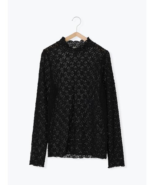 Samansa Mos2（サマンサ モスモス）の「◎花柄レースジャカードメローカットソー（Tシャツ/カットソー・レディース・オフホワイト/ブラック・ﾌﾘ-）」の22枚目の写真