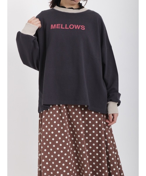 Samansa Mos2（サマンサ モスモス）の「◎花柄レースジャカードメローカットソー（Tシャツ/カットソー・レディース・オフホワイト/ブラック・ﾌﾘ-）」の6枚目の写真