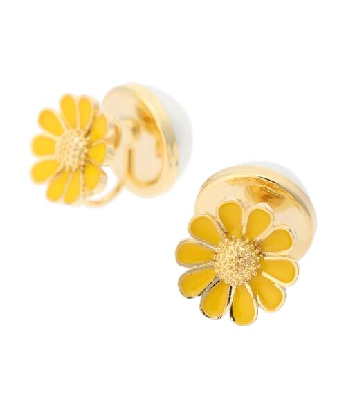 Green Parks(グリーンパークス)の「・HALF TIME リバーシブル花パールイヤリング(イヤリング・レディース・ブラック/ホワイト/イエロー・FREE)」の9枚目の写真