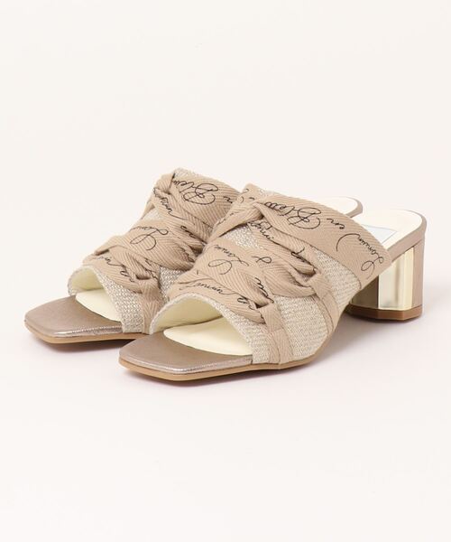 LANVIN en Bleu（ランバンオンブルー）の「ミュールサンダル（サンダル・レディース・アイボリー/ブラック/ゴールド・S(22.5cm)/M(23.5cm)/L(24.5cm)）」の2枚目の写真