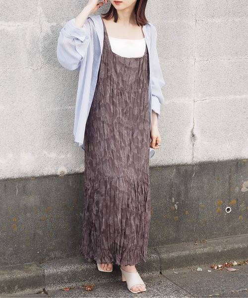 tiptop（ティップトップ）の「シアージャガードノースリワンピース（ワンピース・レディース・ダークグレー/ブラック/アイボリー/ブラック系その他・FREE）」の15枚目の写真