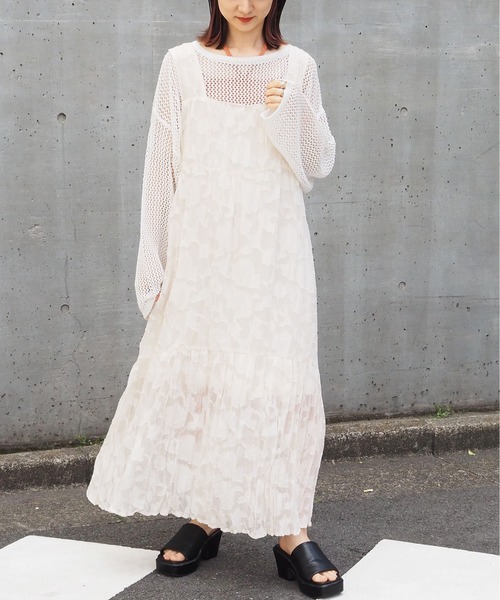 tiptop（ティップトップ）の「シアージャガードノースリワンピース（ワンピース・レディース・ダークグレー/ブラック/アイボリー/ブラック系その他・FREE）」の10枚目の写真