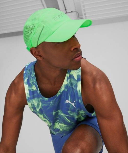 PUMA(プーマ)の「PUMA プーマ ユニセックス ランニング ライトウェイト ランナー キャップ(キャップ・メンズ・ピンク/ライム/ホワイト/ブラック・フリー)」の3枚目の写真