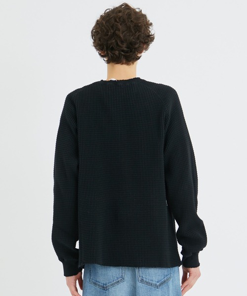 KIIT(キート)の「【KIIT/キート】STUDIOUS別注 RINGER WAFFLE(Tシャツ/カットソー・メンズ・ホワイト/ブラック/ベージュ・FREE)」の8枚目の写真