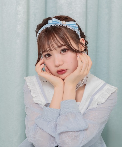 ROJITA（ロジータ）の「パール付きリボンレースカチューシャ（カチューシャ・レディース・マルチ/ブルー/ブラック・FREE）」の16枚目の写真