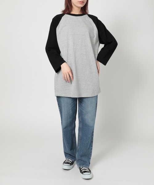United Athle（ユナイテッドアスレ）の「【United Athle】3/4 raglan sleeve t-shirt / ラグランスリーブTシャツ 七分丈 ロンT リンガー 5045（Tシャツ/カットソー・メンズ・ホワイト/ブラック/ホワイト×ネイビー/ブラック×グレー/ホワイト×ブラック・M/L/XL/S）」の17枚目の写真