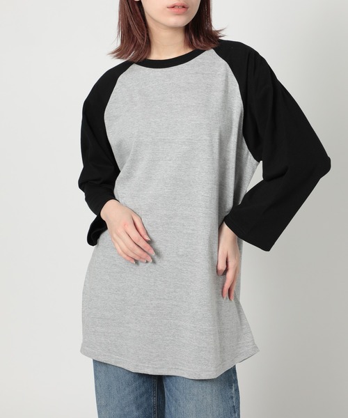 United Athle（ユナイテッドアスレ）の「【United Athle】3/4 raglan sleeve t-shirt / ラグランスリーブTシャツ 七分丈 ロンT リンガー 5045（Tシャツ/カットソー・メンズ・ホワイト/ブラック/ホワイト×ネイビー/ブラック×グレー/ホワイト×ブラック・M/L/XL/S）」の16枚目の写真