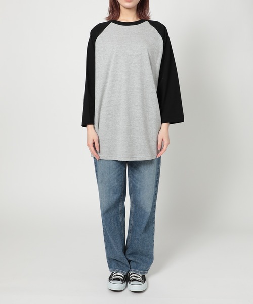 United Athle（ユナイテッドアスレ）の「【United Athle】3/4 raglan sleeve t-shirt / ラグランスリーブTシャツ 七分丈 ロンT リンガー 5045（Tシャツ/カットソー・メンズ・ホワイト/ブラック/ホワイト×ネイビー/ブラック×グレー/ホワイト×ブラック・M/L/XL/S）」の18枚目の写真