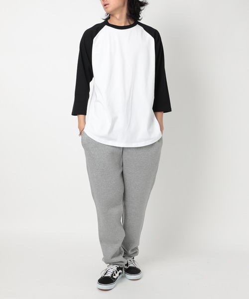 United Athle（ユナイテッドアスレ）の「【United Athle】3/4 raglan sleeve t-shirt / ラグランスリーブTシャツ 七分丈 ロンT リンガー 5045（Tシャツ/カットソー・メンズ・ホワイト/ブラック/ホワイト×ネイビー/ブラック×グレー/ホワイト×ブラック・M/L/XL/S）」の10枚目の写真