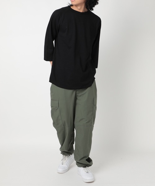 United Athle（ユナイテッドアスレ）の「【United Athle】3/4 raglan sleeve t-shirt / ラグランスリーブTシャツ 七分丈 ロンT リンガー 5045（Tシャツ/カットソー・メンズ・ホワイト/ブラック/ホワイト×ネイビー/ブラック×グレー/ホワイト×ブラック・M/L/XL/S）」の15枚目の写真