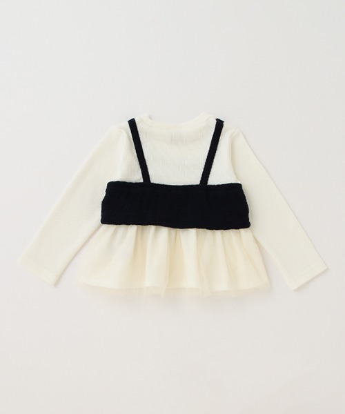 petit main(プティマイン)の「【リンク】ビスチェドッキングロンT(キッズ)(Tシャツ/カットソー・キッズ・グリーン/ライトピンク/ネイビー・90cm/100cm/120cm/80cm/110cm/130cm)」の15枚目の写真