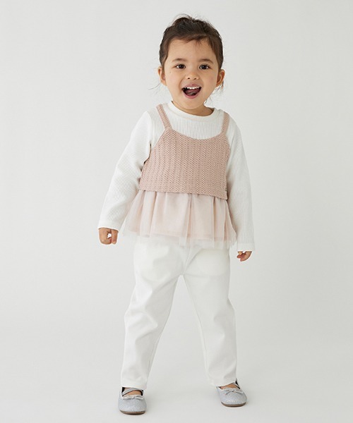 petit main(プティマイン)の「【リンク】ビスチェドッキングロンT(キッズ)(Tシャツ/カットソー・キッズ・グリーン/ライトピンク/ネイビー・90cm/100cm/120cm/80cm/110cm/130cm)」の16枚目の写真
