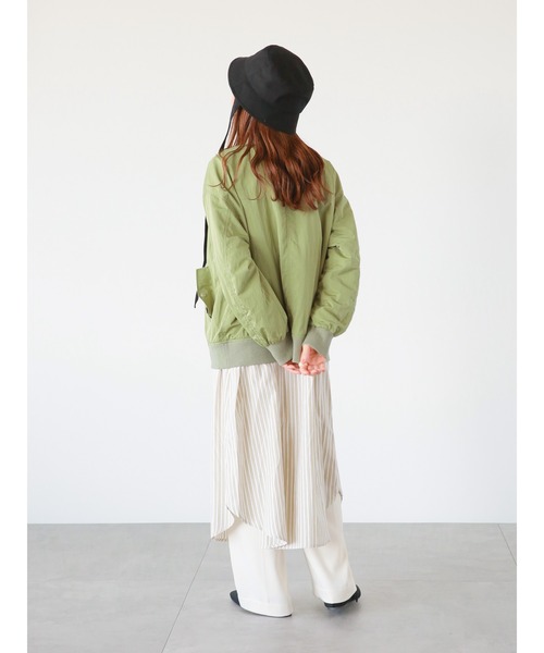 ehka sopo（エヘカソポ）の「リブブルゾン（ブルゾン・レディース・キナリ/カーキ/ベージュ・ﾌﾘ-）」の11枚目の写真